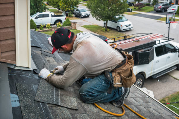 Professional Roofing technician working in Sanborn, NY